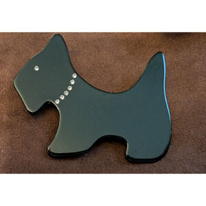 AGATHA PARIS Black Scottie Dog Scottish Terrier Brooch Pin‎ VGUC